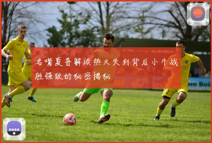 名嘴夏普解读热火失利背后小牛战胜强敌的秘密揭秘